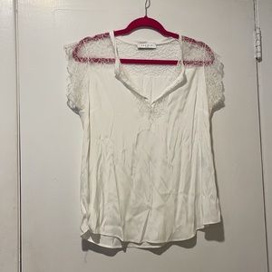 Sandro Paris white lace top